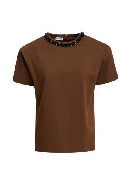 Gulerat tricou Essentiel Antwerp maro