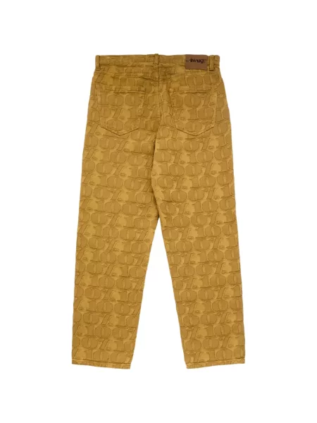 Blugi Awake Ny din jacard galben