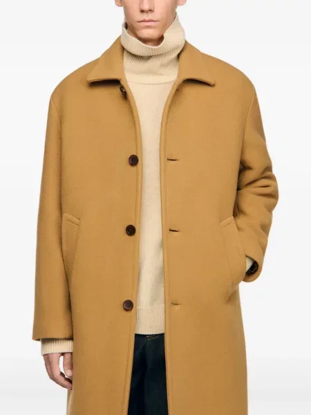 Palton Sandro de lână maro