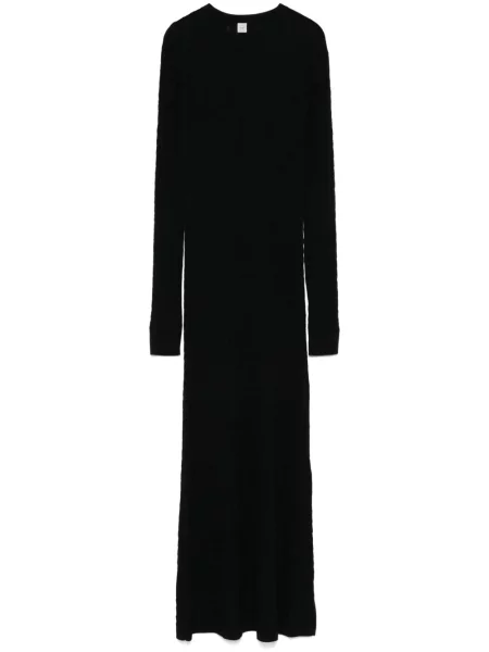 Rochie maxi Toteme tricotate de costum negru