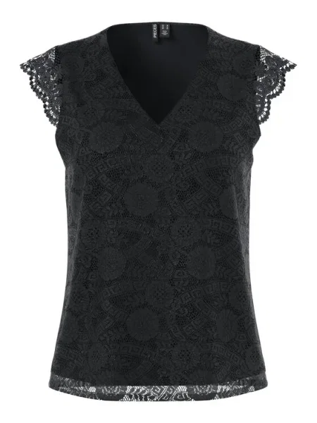 Pieces Bluză Olline negru