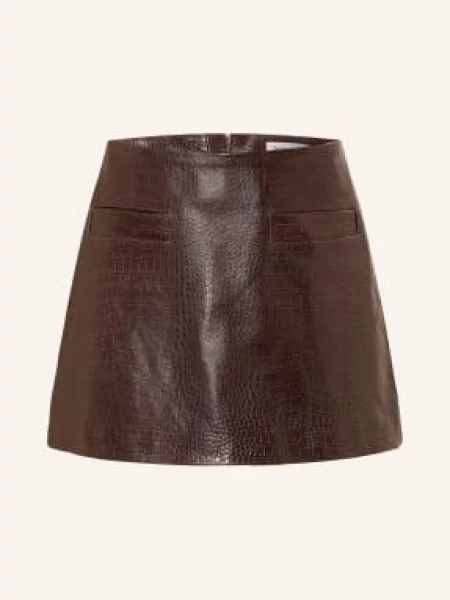 The Frankie Shop Skórzana Spódnica Rory braun
