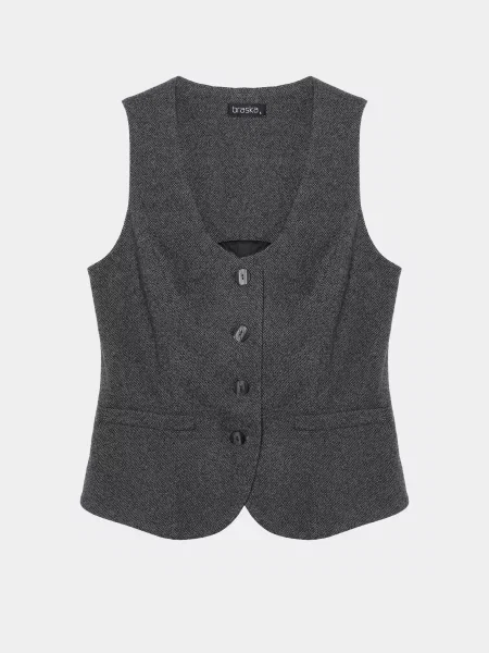 Жилет Braska поліестер/віскоза сірий