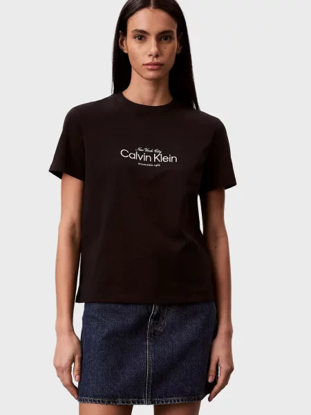 Класична футболка Calvin Klein Jeans чорна