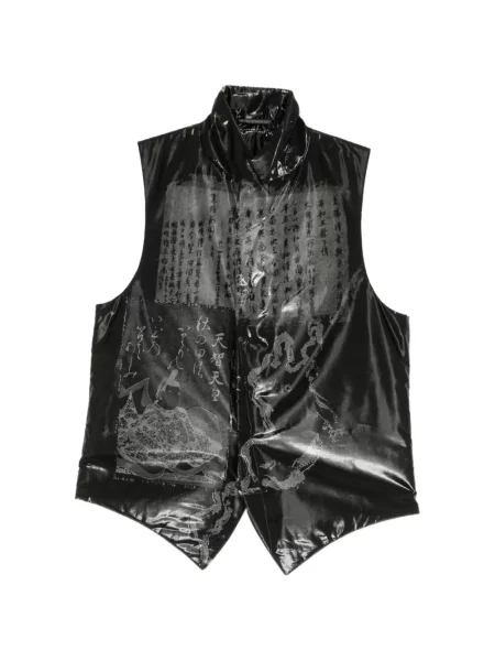 Vestă Yohji Yamamoto cu imagine negru