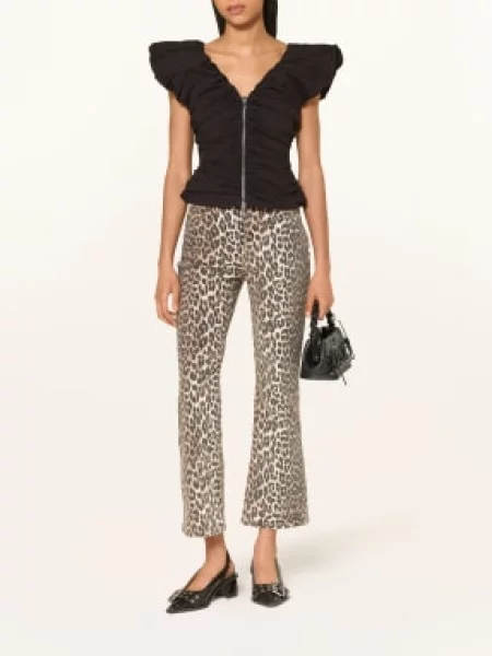 Ganni Bluzka schwarz czarna