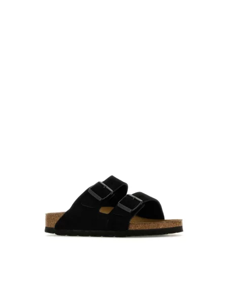 Klapki Birkenstock zamszowe czarne