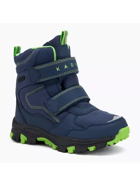 Śniegowce dziecięce KADVA Snowey Mid WaterProof granatowy/zielony zielone