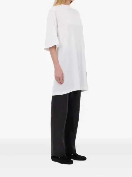 Tricou Loulou De Saison cu decolteu rotund alb