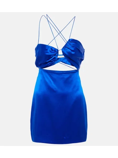 Rochie The Sei din satin albastru