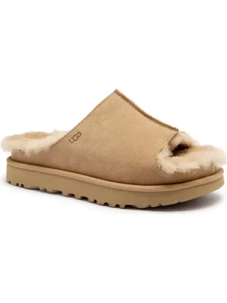 UGG papucs velúrból Greenport Slide női platformos bézs
