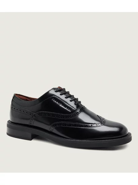 Tommy Hilfiger De piele pantofi brogues Abrasivato negru