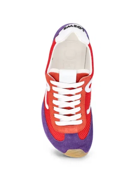 Sneakerși Loewe din piele de căprioară roșu