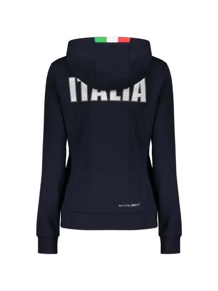 Hanorac cu glugă Ea7 Emporio Armani cu imagine albastru