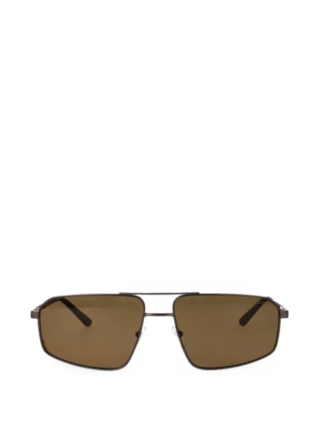 Ochelari de soare Emporio Armani cu imprimeu geometric maro
