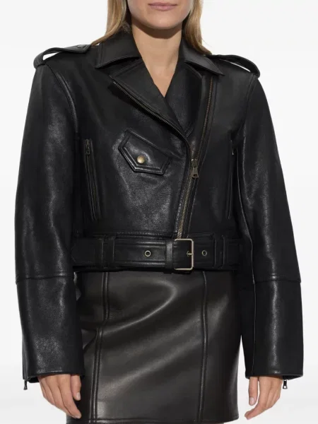 Cu centură geacă Balmain negru