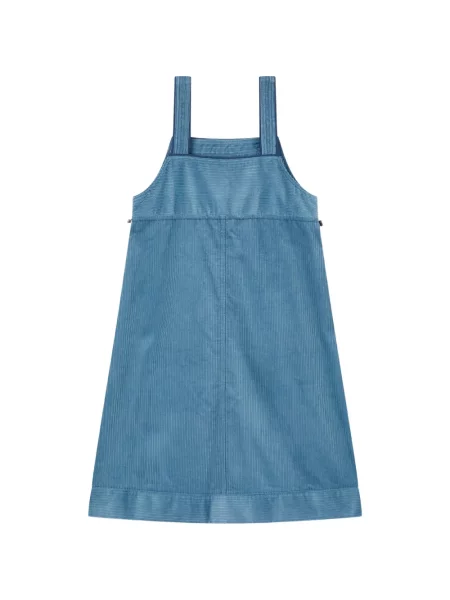 Rochie midi Tomboy de catifea cord albastru