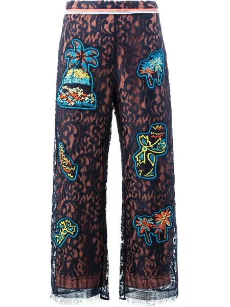 Spodnie Peter Pilotto koronkowe czarne