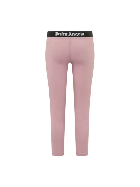 Legginsy Palm Angels z logo różowe