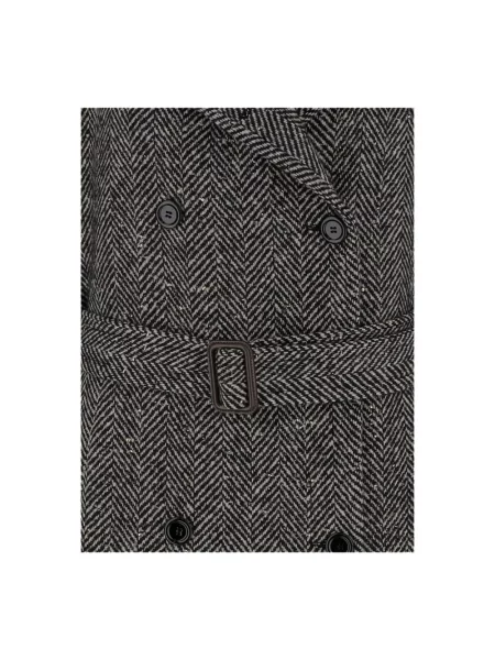 Trencz Tagliatore w jodełkę szary