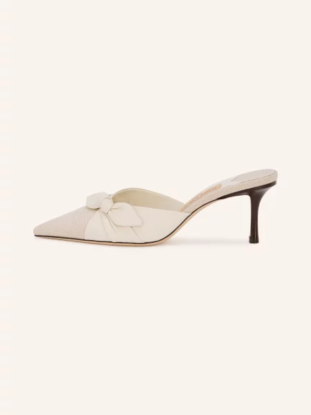 Jimmy Choo Mules Livi 65 beige białe