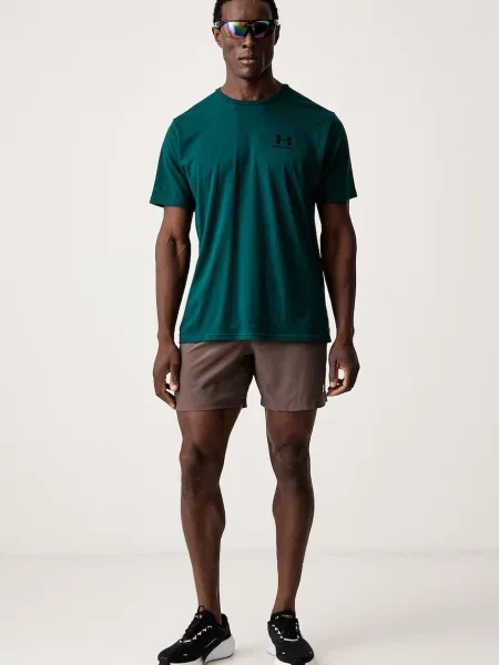 Under Armour tričko pánske s bavlnou SPORTSTYLE LEFT CHEST zelená