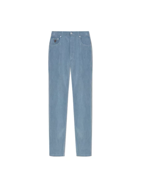 Jeansy straight leg Moschino niebieskie