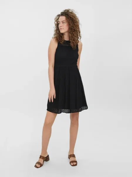 VERO MODA Obleka HONEY' črna