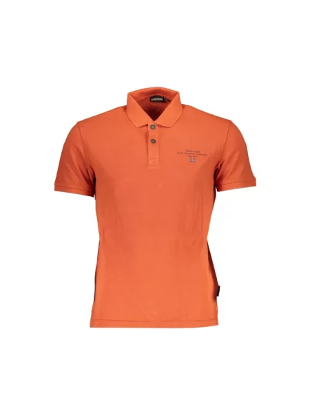 Koszulka polo Napapijri z logo pomarańczowa