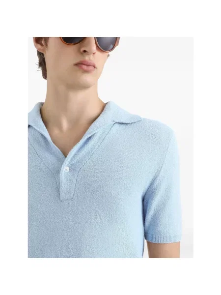 Dzianinowa koszulka polo Dolce And Gabbana niebieska