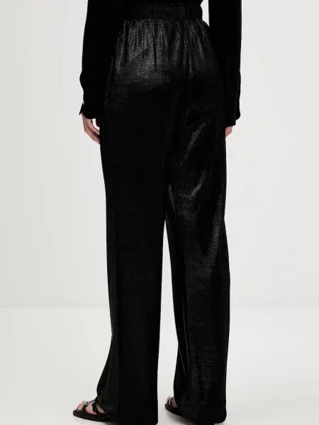 Kalhoty HUGO high waist černá