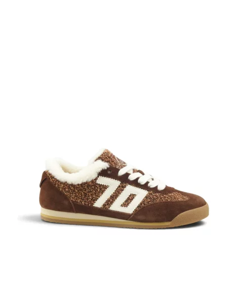 Sneakersy Back70 skórzane brązowe