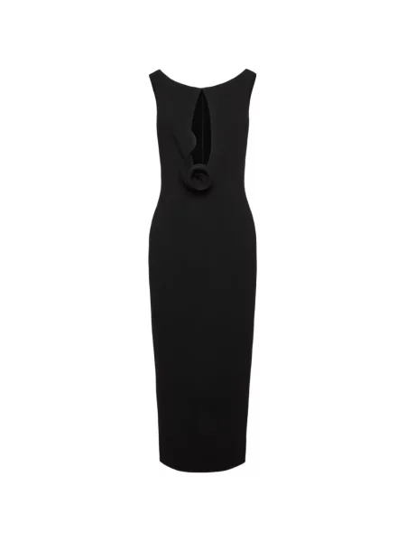 Rochie midi Magda Butrym cu model floral până la genunchi de costum negru