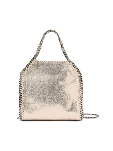Lniana shopperka Stella Mccartney żółta