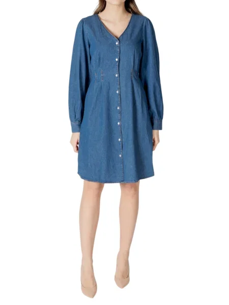 Obleka denim obleka Ichi modra