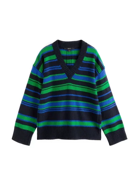 Next Pulover / bleumarin / verde iarbă albastru