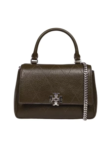 Tory Burch torebka crossbody skórzana Charlie brązowa