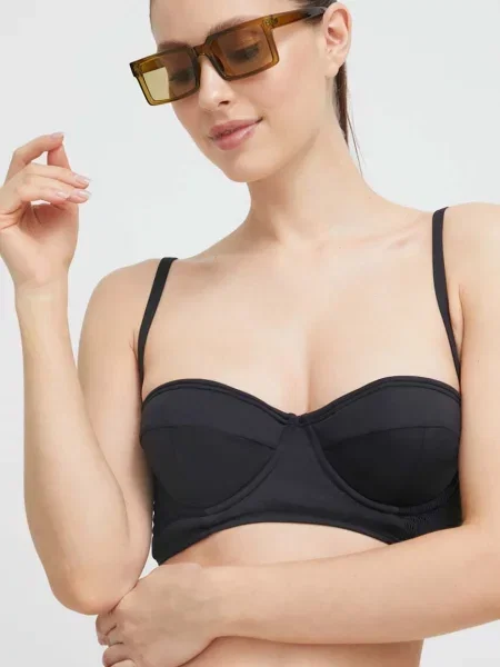 Plavková podprsenka Kate Spade černá mírně vyztužený košík