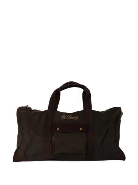 Ceruit geantă Mc2 Saint Barth cu broderie verde