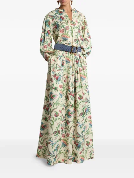 Top Etro cu model floral cu decolteu în V