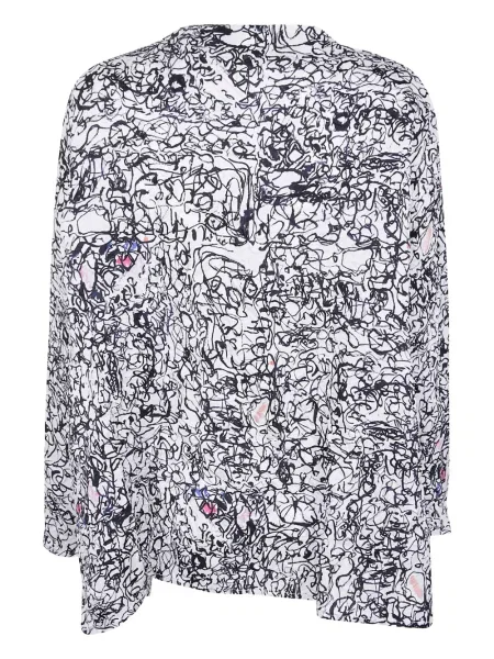Jedwabna bluzka Daniela Gregis z nadrukiem biała