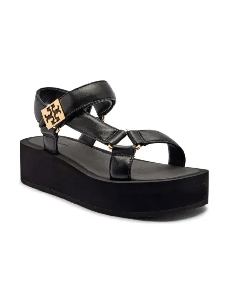 TORY BURCH Bőr szandál MELLOW fekete