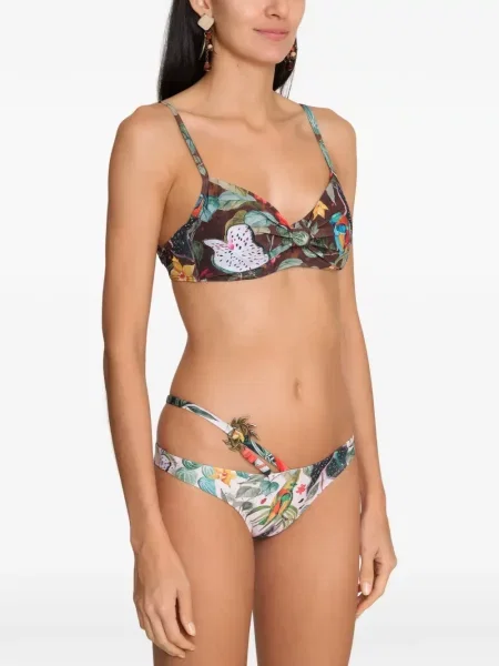 Raštuotas atogrąžų bikini Amir Slama ruda