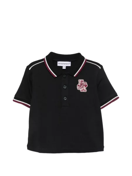 Koszulka polo dziecięca Emporio Armani czarna