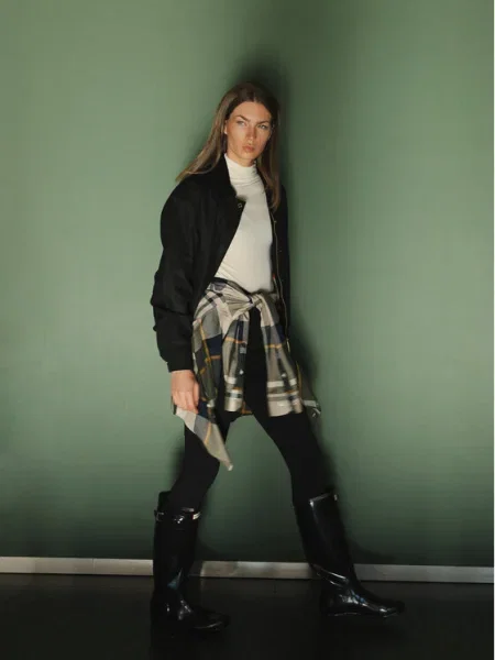 Hunter Geacă Leith Oversize negru