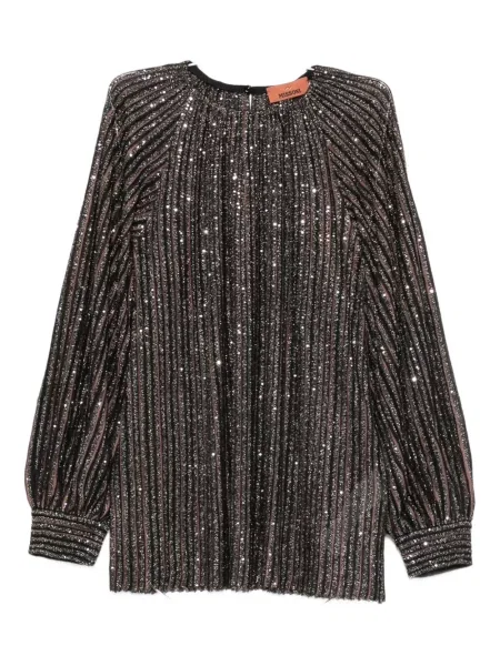Flitteres csíkos felső Missoni barna