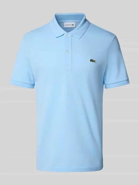 Koszulka polo o kroju slim fit z czystej bawełny Lacoste niebieska
