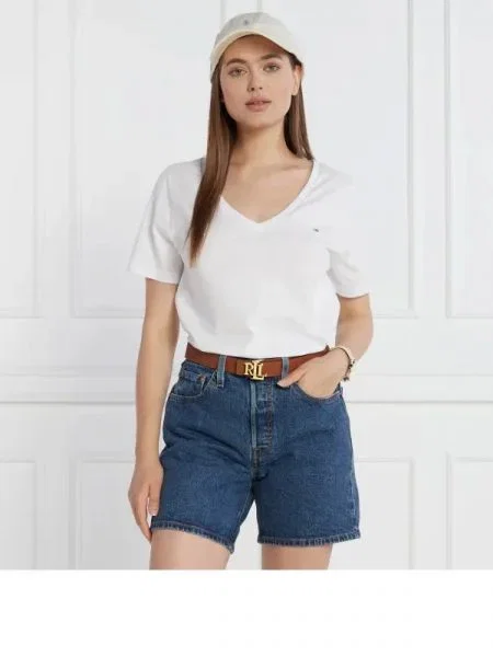 Tommy Hilfiger Póló MODERN REGULAR V-NK SS fehér