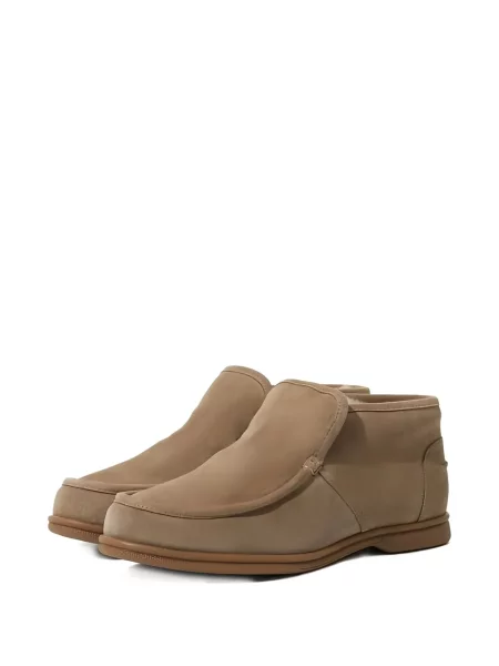 Botine Yves Salomon din piele slip-on maro