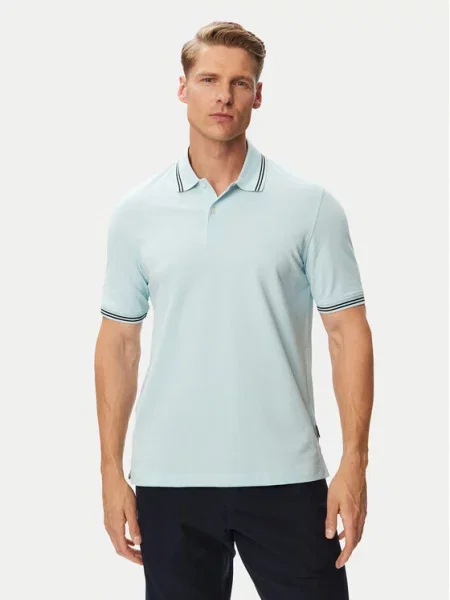 Bugatti Tricou polo deschis albastru